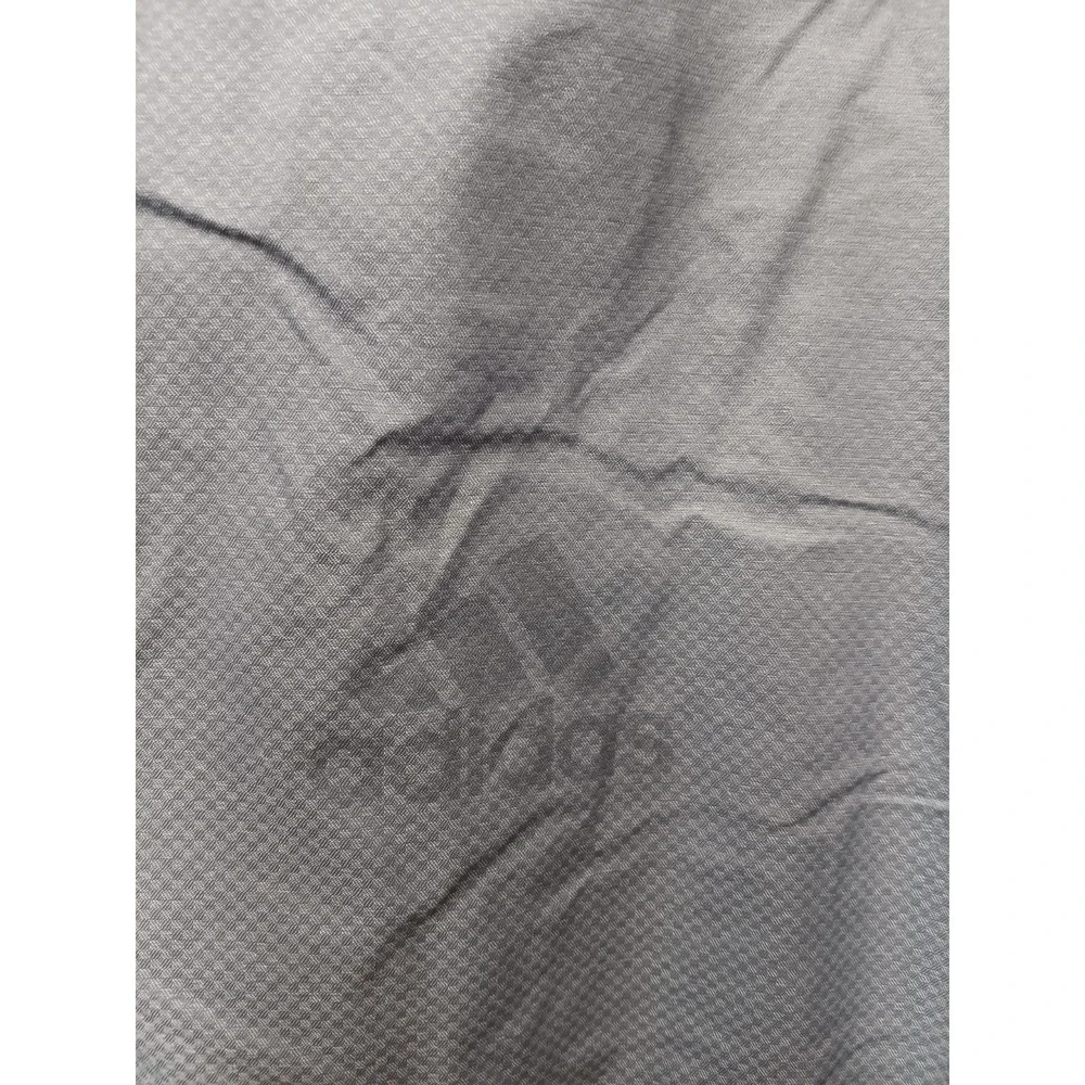 Adidas Men's Hooded Windbreaker Jacket Gray Black Size‎ L Lightweight Lined